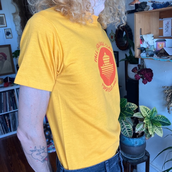 💀 SOLD 💀 Vintage 80s 1987 Topsfield Fall Foliage Classic Single Stitch Tee ~ M - Picture 3 of 8